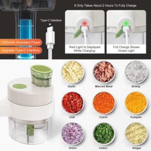 4 in 1 Handheld Electric Vegetable Cutter Set 71mN8jotimL. AC SL1500