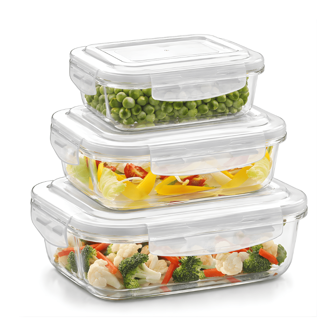 Glass Food Storage Containers 3 Sets Glass Food Storage Containers 3 Sets