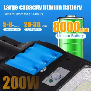 LED Solar Street Light - 200W LED Solar Street Light