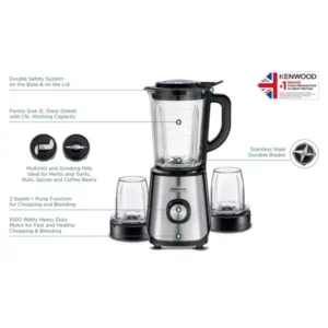 Kenwood Glass Blender 1.5L with Grinder Mill Kenwood Glass Blender 1.5L with Grinder Mill