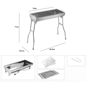 Stainless Steel Portable Folding Charcoal BBQ Grill Stainless Steel Portable Folding Charcoal BBQ Grill