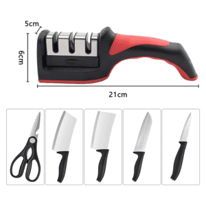 Knife Sharpener Stainless Steel 3 Slots Knife Sharpener Stainless Steel 3 Slots