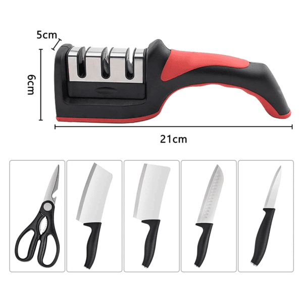 Knife Sharpener Stainless Steel 3 Slots