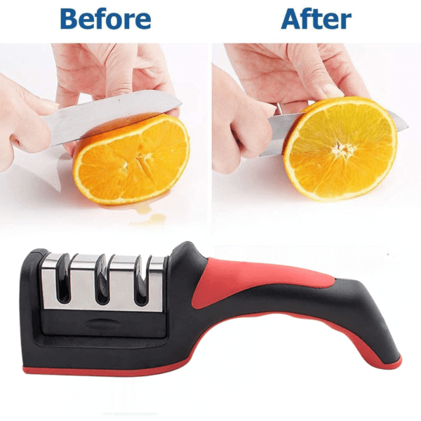 Knife Sharpener Stainless Steel 3 Slots
