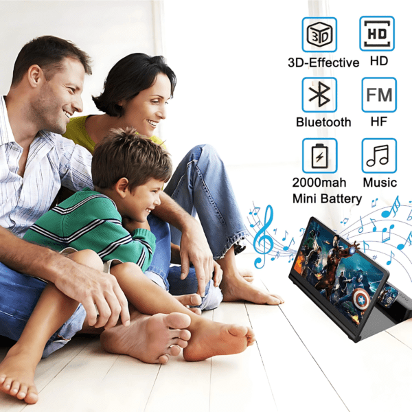 3D Phone Screen Magnifier With Bluetooth Speaker B18