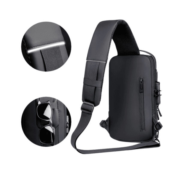Fashion Waterproof Chest Bag USB
