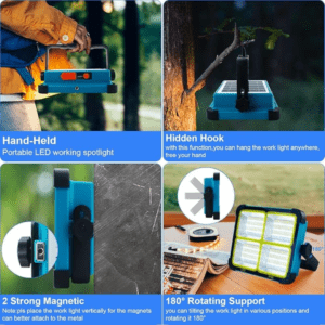 Portable Solar and Rechargeable LED Work Light Portable Solar and Rechargeable LED Work Light