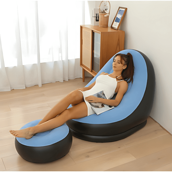 inflatable single size puff sofa chair