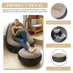 inflatable single size puff sofa chair