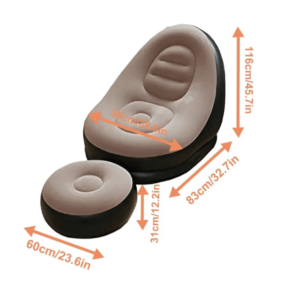 inflatable single size puff sofa chair