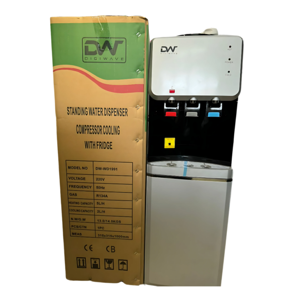 DigiWave Standing Water Dispenser with Fridge