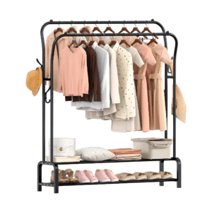 Multipurpose Curved Metal Double Garment Rack Multipurpose Curved Metal Double Garment Rack