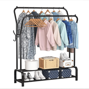 Multipurpose Curved Metal Double Garment Rack