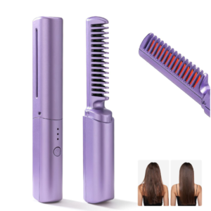 Rechargeable Mini Hair Straightener Comb