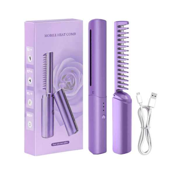 Rechargeable Mini Hair Straightener Comb