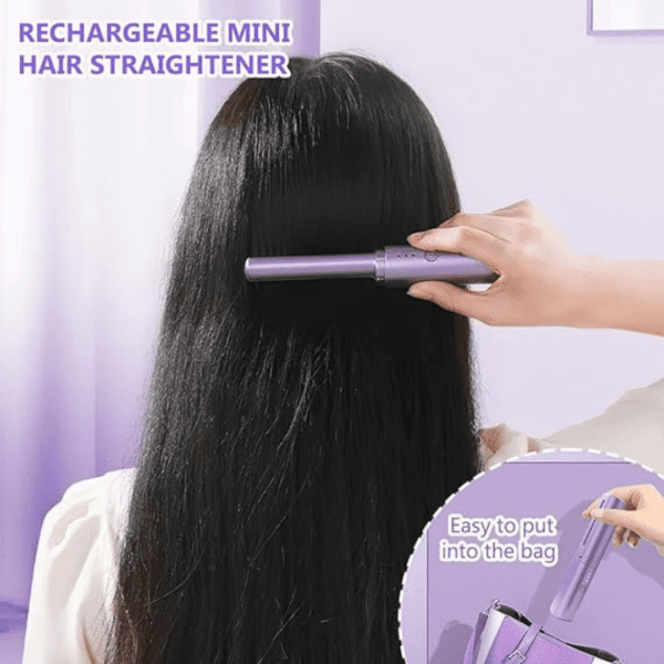 Rechargeable Mini Hair Straightener Comb