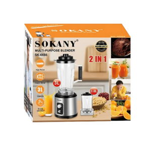 Sokany 2 in 1 Electric Juicer Blender 3L