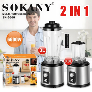 Sokany 2 in 1 Electric Juicer Blender 3L