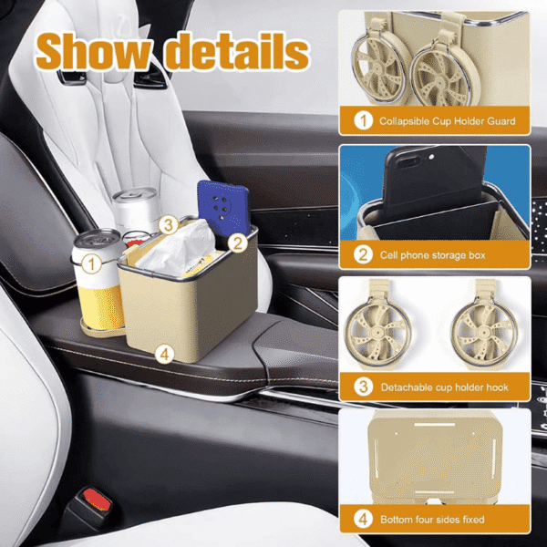 Multifunctional Car Armrest Organizer