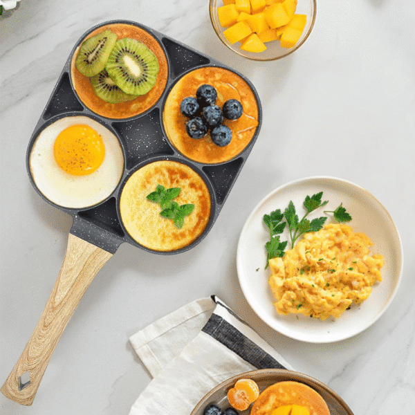 Aluminum 4 Hole Frying Pan