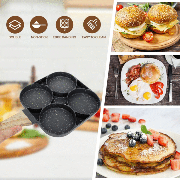 Aluminum 4 Hole Frying Pan