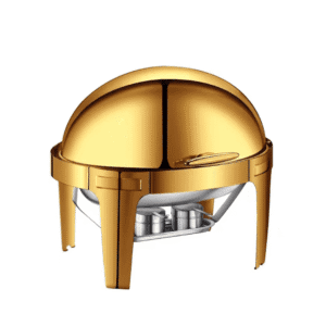 Round Stainless Steel Gold Chafing Dish 6L