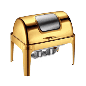 Gold Chafing Dish with Glass Window 9L