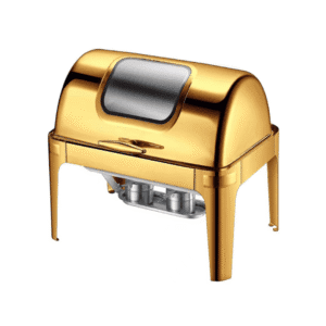 Gold Chafing Dish with Glass Window 9L