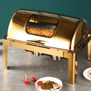 Gold Chafing Dish with Glass Window 9L Gold Chafing Dish with Glass Window 9L