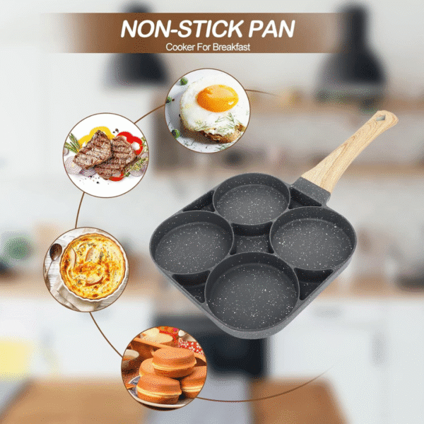 Aluminum 4 Hole Frying Pan