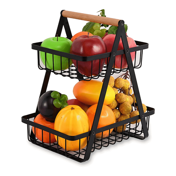 2 Tier Metal Vegetable and Fruit Basket