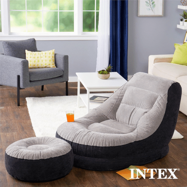 Intex Ultra Lounge Inflatable Chair with Footrest
