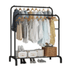 Metal Garment Rack with One Bottom Shelf