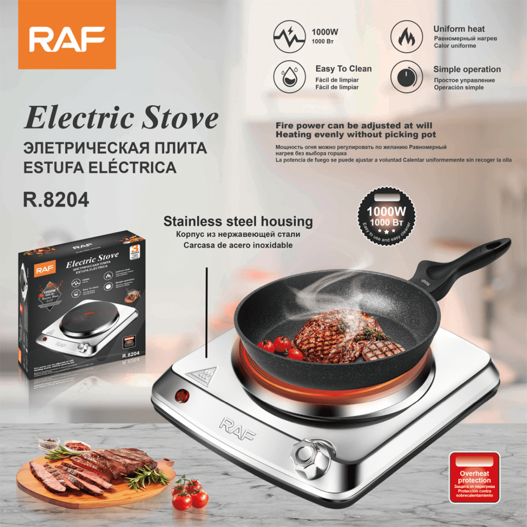 RAF Stainless Steel Electric Stove R.8204 RAF Stainless Steel Electric Stove R.8204