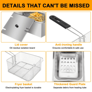 Electric Commercial Single Deep Fryer 6L