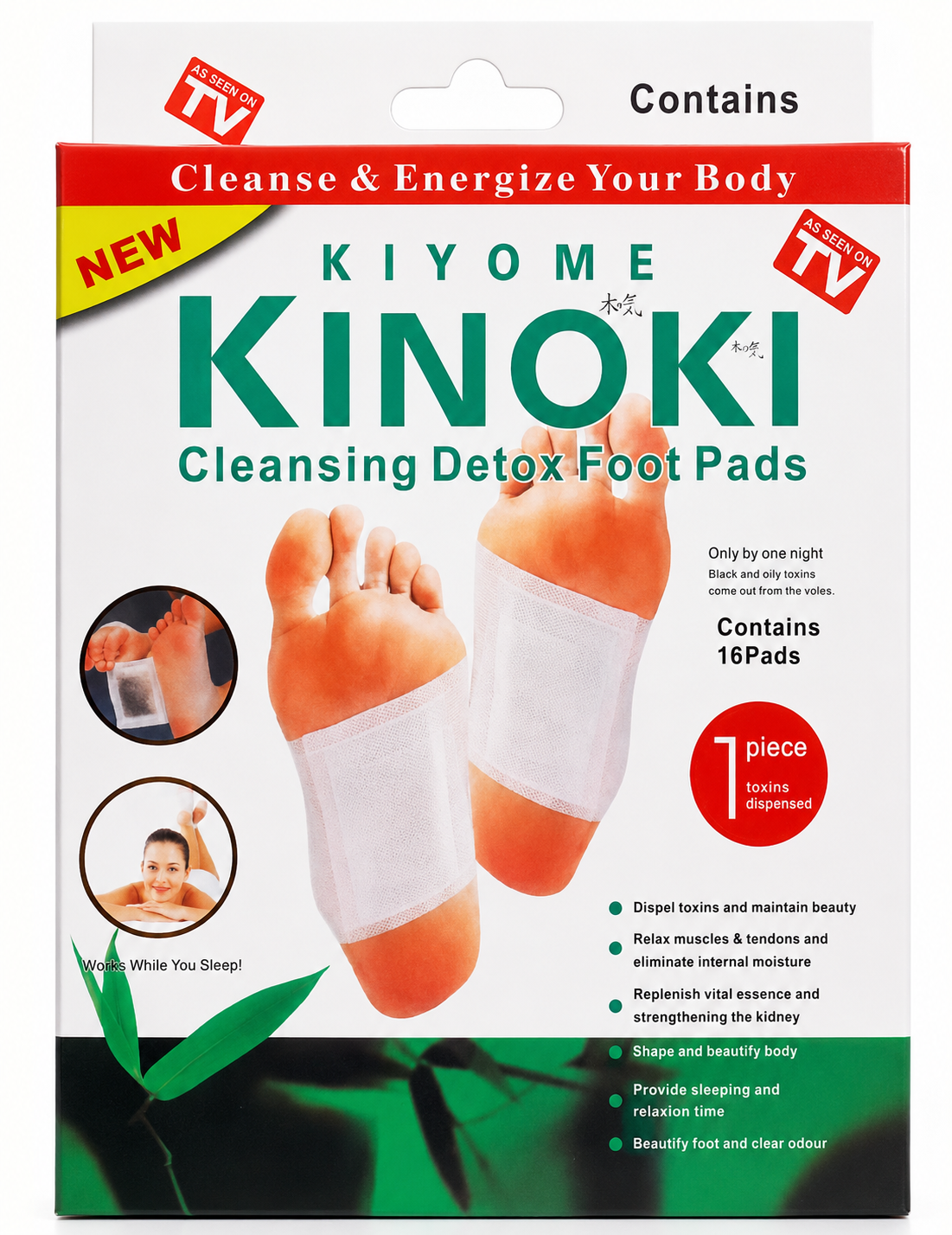 KIYOME KINOKI Cleansing Detox Foot Pads
